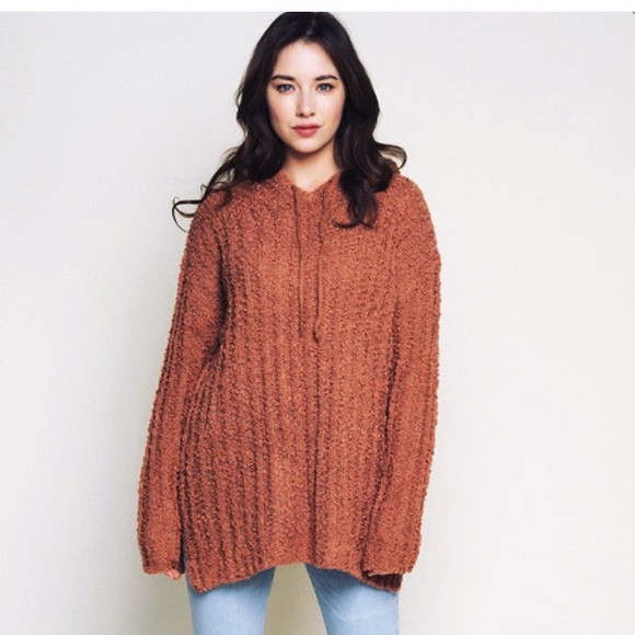 Last 1! Soft New Cozy Knit Popcorn Hoodie Sweater - Picture 3 of 12